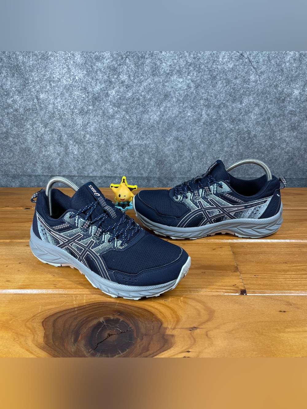 ASICS Gel-Venture 9 Womens 9.5 Navy Blue Trail Running Hiking Shoes 1012B313